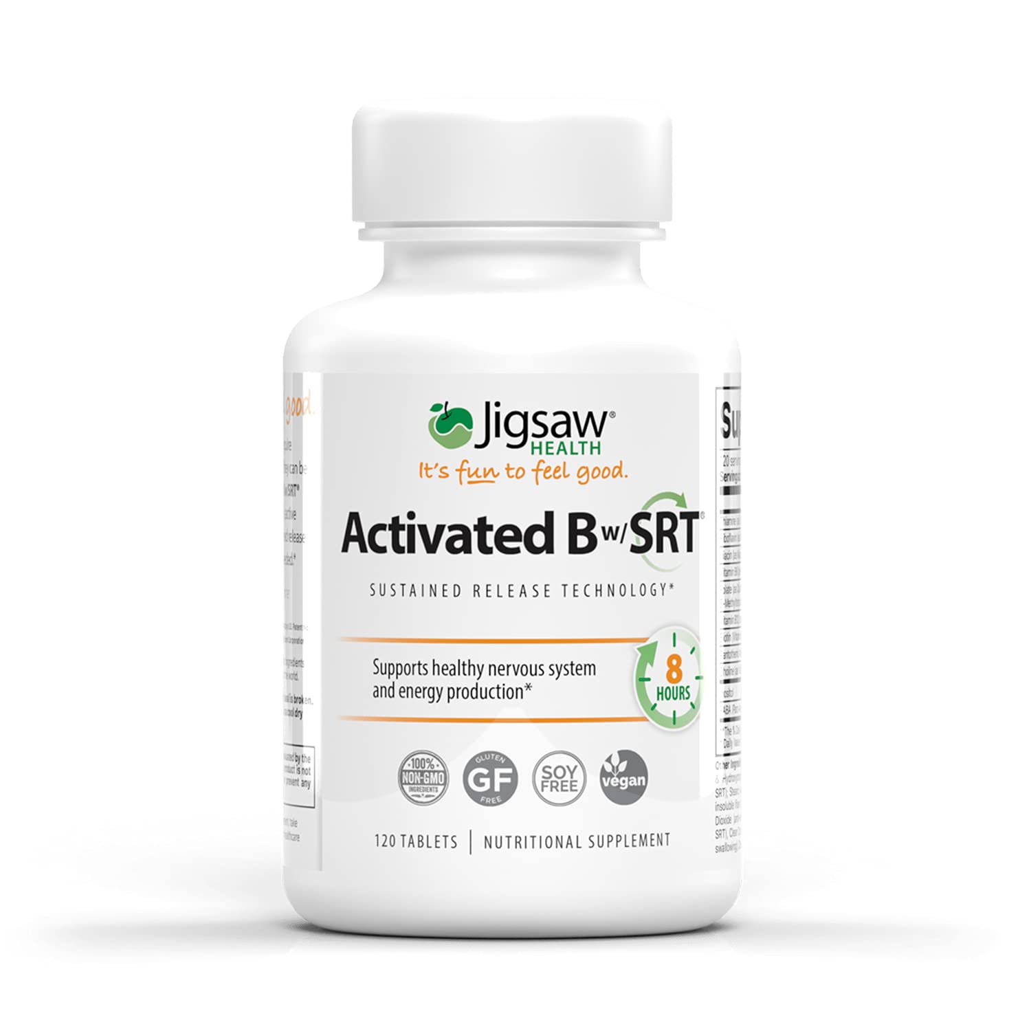 Jigsaw Health Activated B Complex w/SRT, 120 Tablets