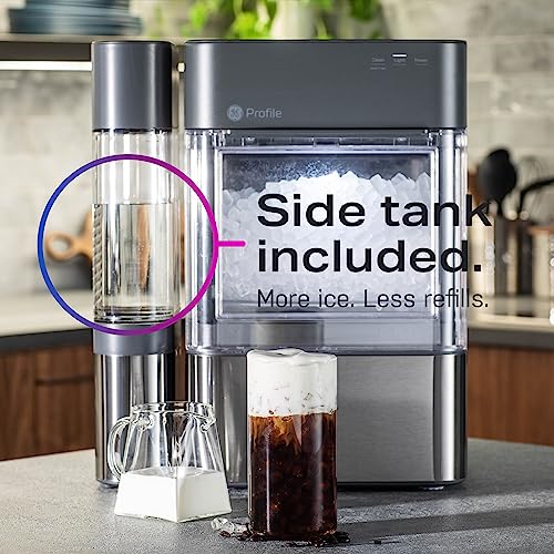 GE Profile Opal | Countertop Nugget Ice Maker w/ 1 gal sidetank | 2.0XL Version | Ice Machine with WiFi Connectivity | Stainless Steel