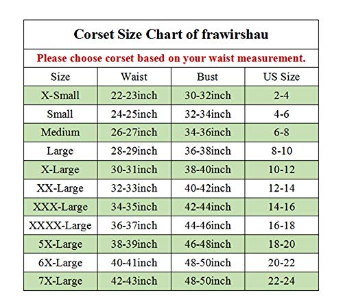 frawirshau Corset Top for Women Renaissance Plus Size Bustiers & Corsets Black Size S