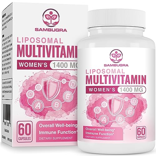 Liposomal Multivitamin for Women 1400MG - Womens Daily Multi Vitamins Supplements with Iron, Vitamin A, C, D, E and B Complex for Immune Health, Hair & Skin Support for Women 18+，60 Vegan Capsules