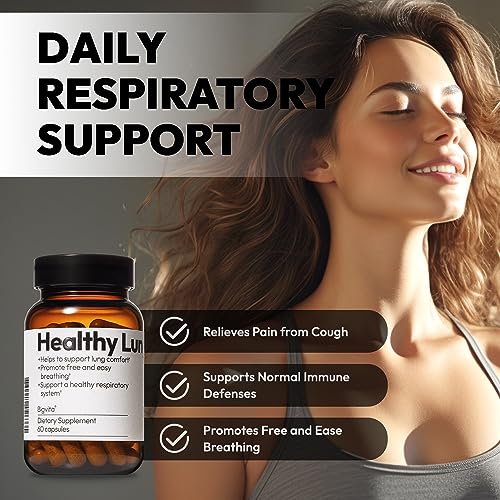 BigVita Healthy Lungs+ | Vegan Gluten Free Dietary Lung Detox for Smokers, Lung Clearing and Cleansing Vitamins, Cough Relief, Anti-Inflammatory Respiratory Pills for Better Lungs, 60 Capsules