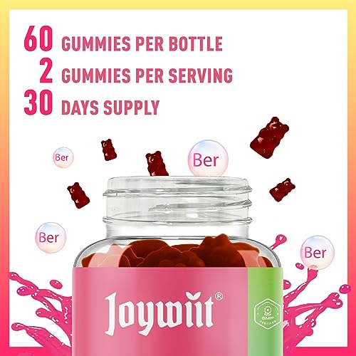 Joywiit Berberine Gummies with 1500mg Berberine Per Serving Plus Ceylon Cinnamon, Milk Thistle for Immune System & Metabolism Support, Sugar Free - 60 Counts