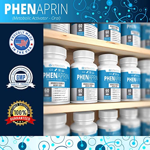 PhenAprin Diet Pills (Pack of 2) – 2x Potent Thermogenic Fat Burner and Metabolism Support - Appetite Suppressant Mood & Brain Function and Weight Loss Management Boost for Men and Women.