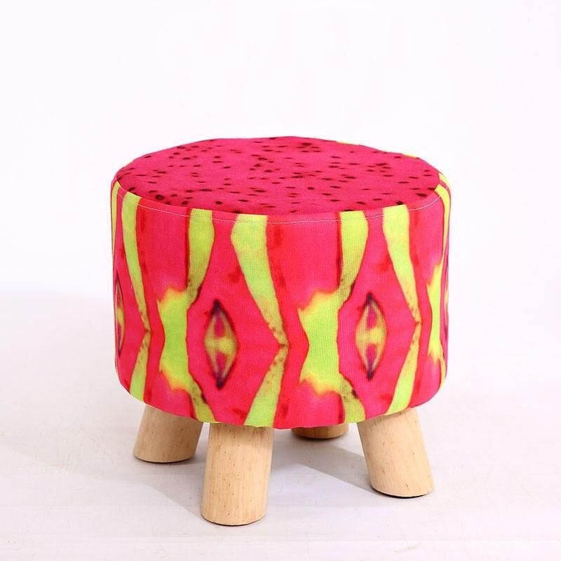 Charming Countryside Round Wood Stool