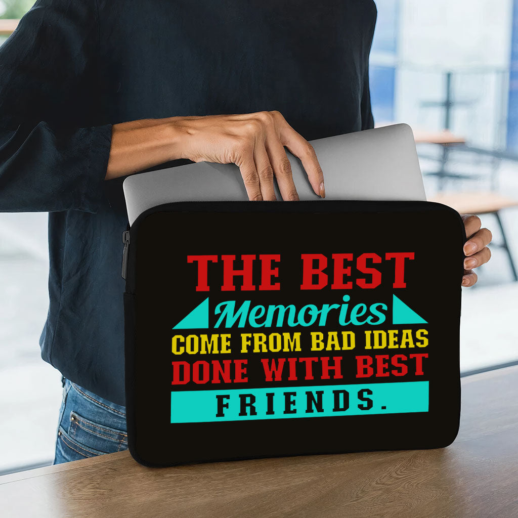 Best Friend Quotes Dell 16" Two-Sided Sleeve - Funny Design Laptop Sleeve - Graphic Laptop Sleeve with Zipper