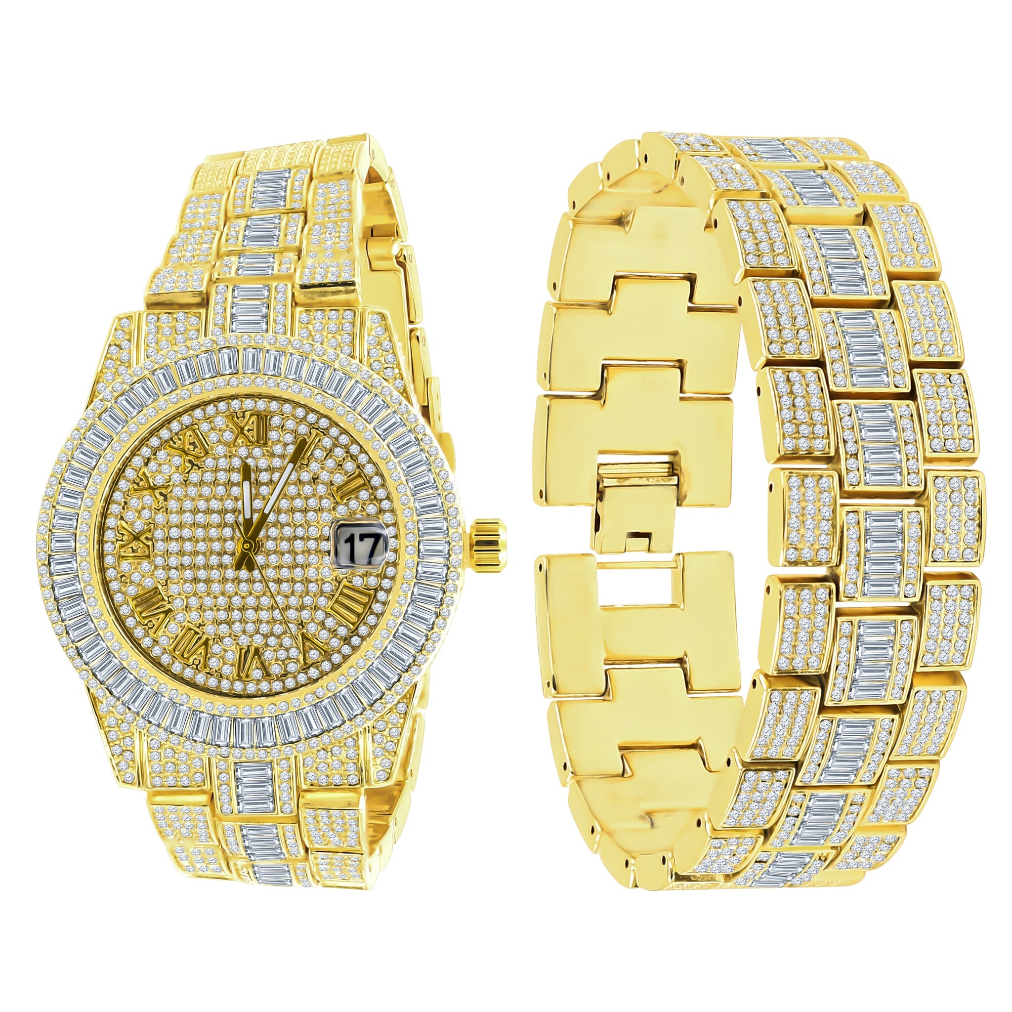 OYSTER CRYSTAL STONES WATCH SET | 530752