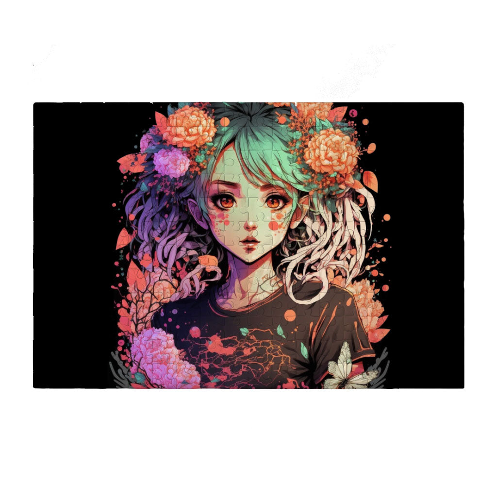 Anime Design Puzzles - Floral Jigsaw Puzzle - Cute Puzzles