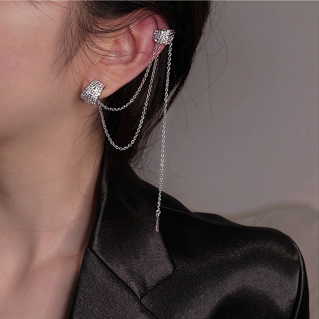 Geometric Chain Earrings