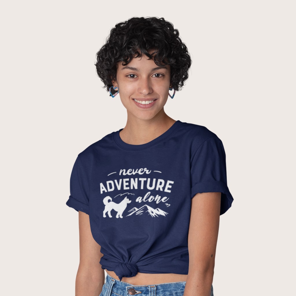 Never Adventure Alone Unisex Jersey T-Shirt Made in USA