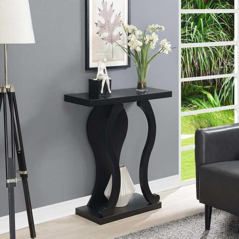 Elegant Faux Black Console Table