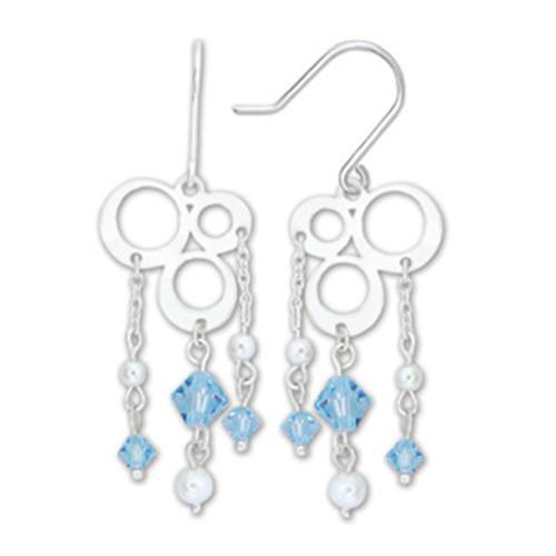 53903 High-Polished 925 Sterling Silver Earrings | Turquoise Tiger