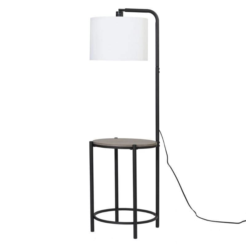 Elegant 54-Inch Floor Lamp with Integrated Table and LED Bulb