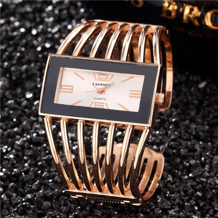 Elegant Square Dial Fashion Quartz Wristwatch for Women