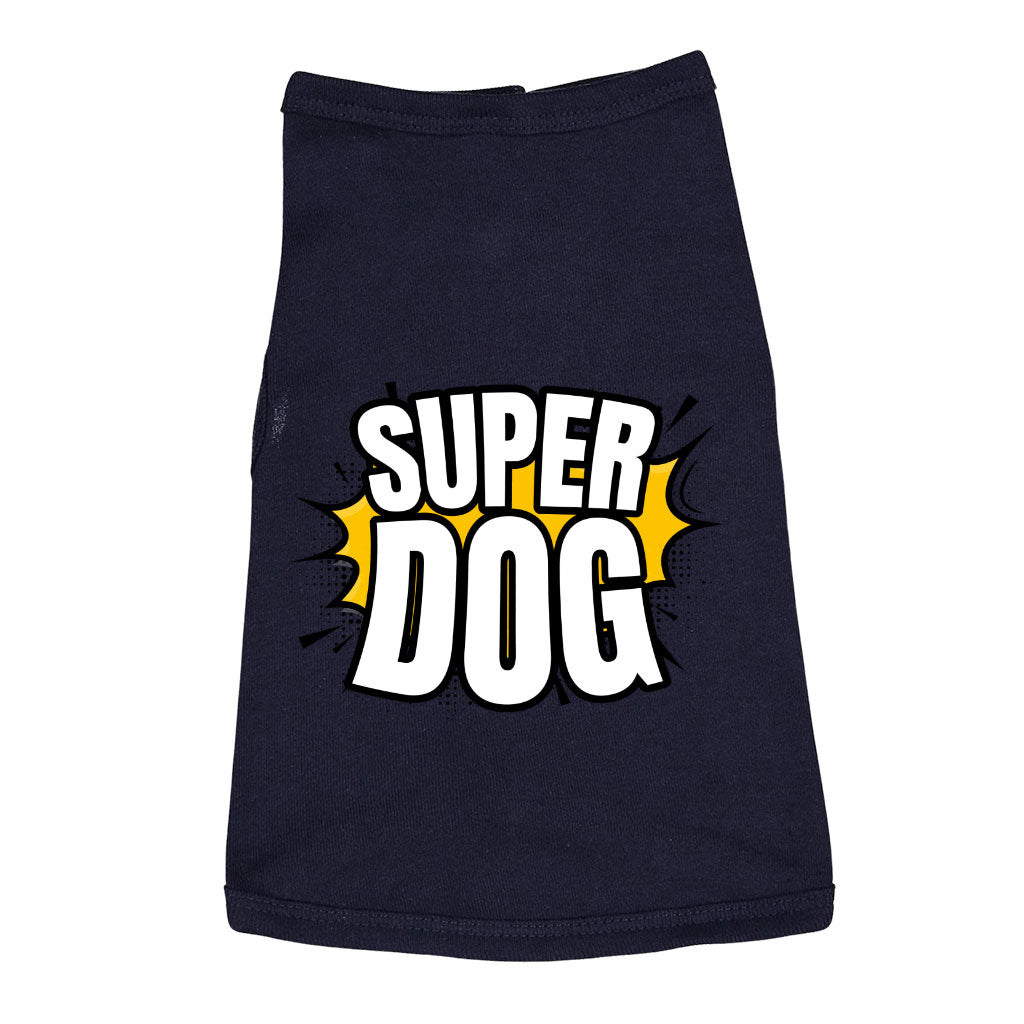 Super Dog Sleeveless Shirt - Colorful Dog Shirt - Graphic Dog Clothing