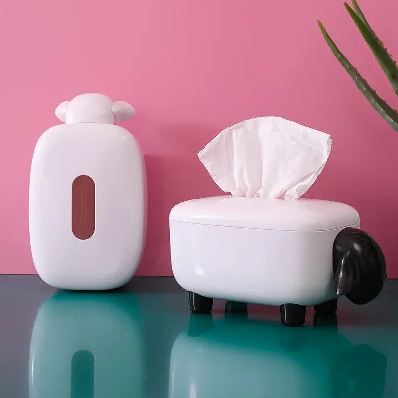 Adorable Lamb-Shaped Tissue Holder – Perfect for Car, Kitchen, and Home Decor