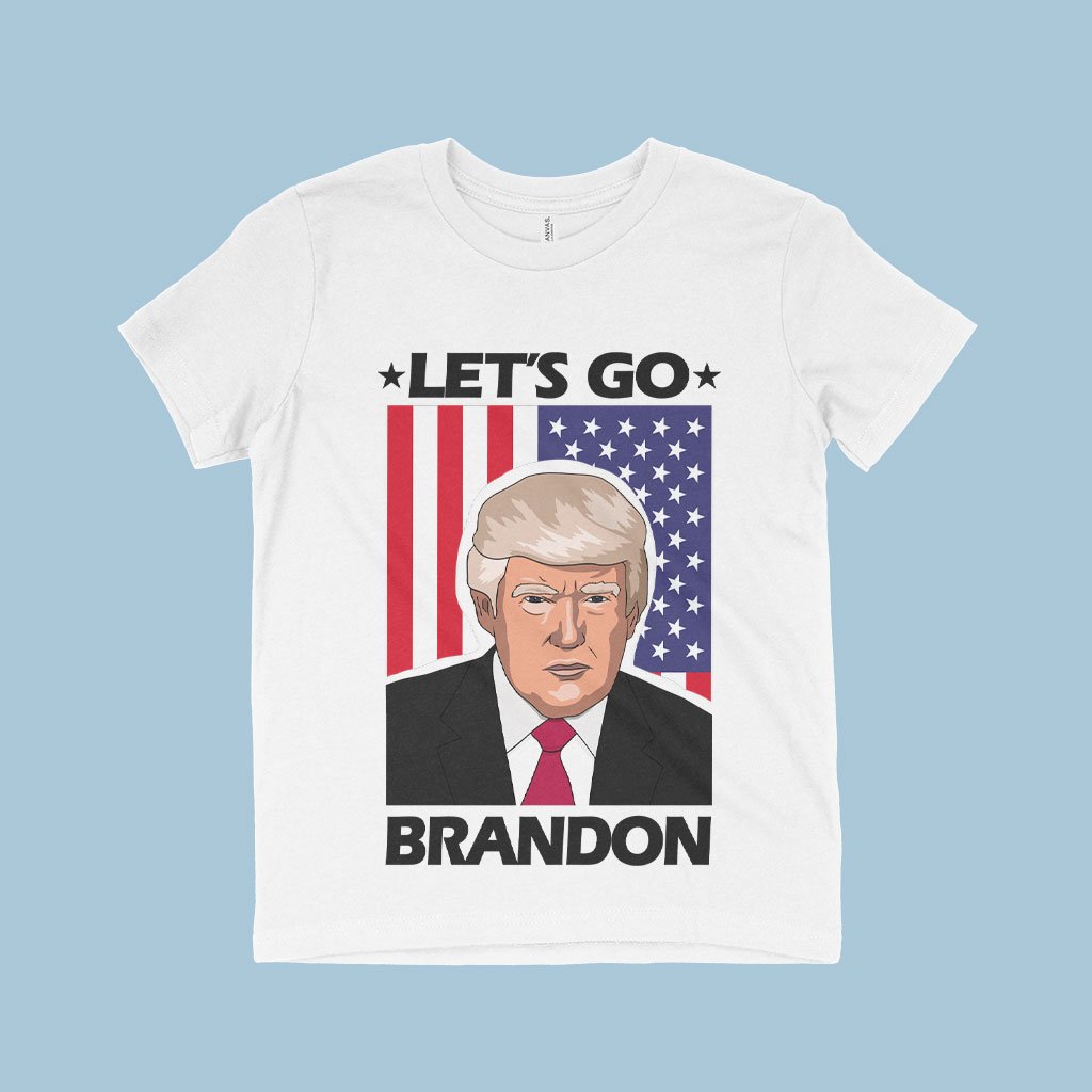 Let's Go Brandon US Flag T-Shirt  - Kids' Donald Trump T-Shirt - Trump Gear