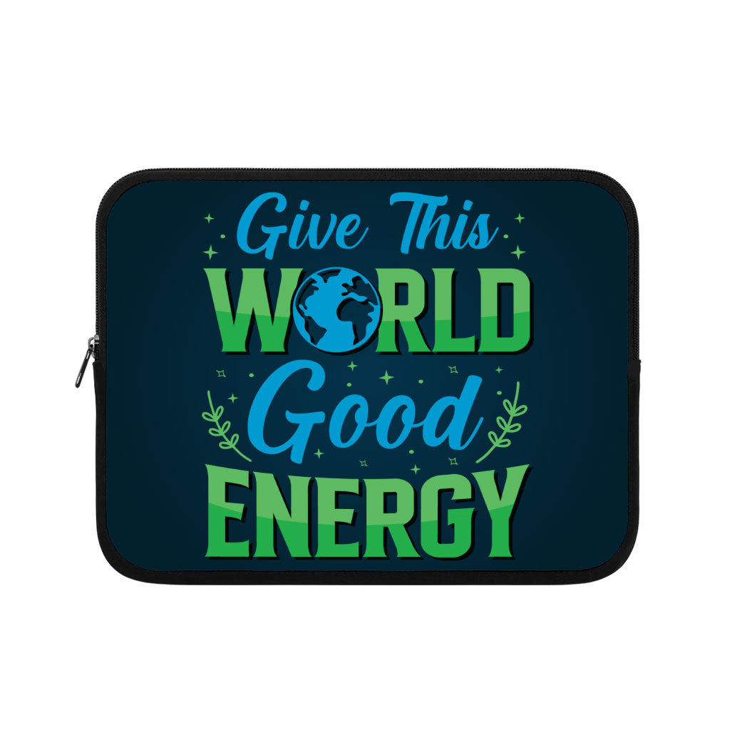 Give The World Good Energy iPad Sleeve - Cute Tablet Sleeve - Printed Carrying Case