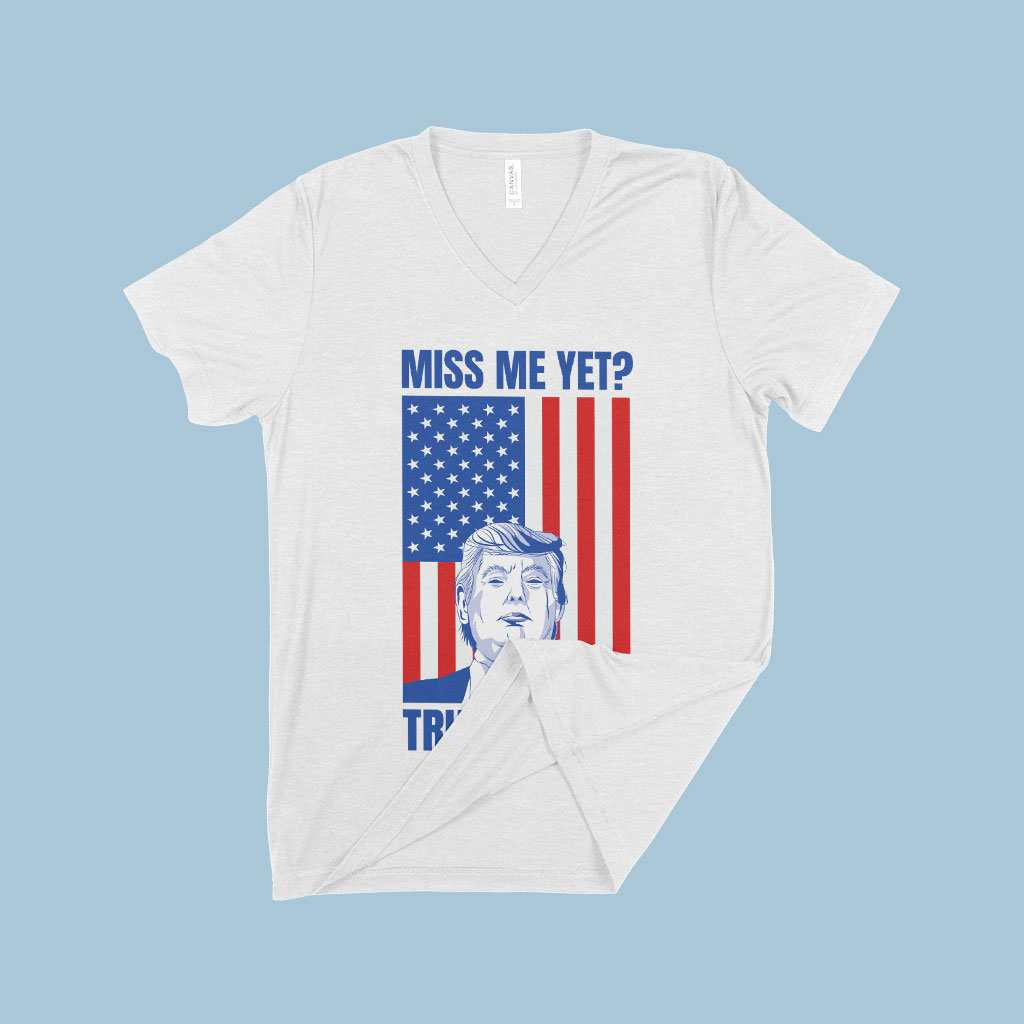 Triblend V-Neck Donald J Trump T-Shirt - Trump Apparel