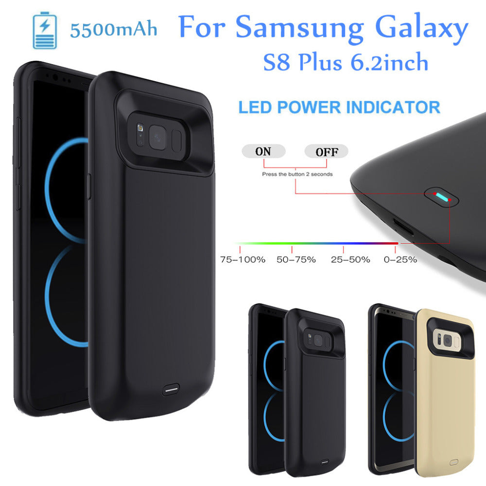 5500mAh Extended Battery Case Phone Charging Cover