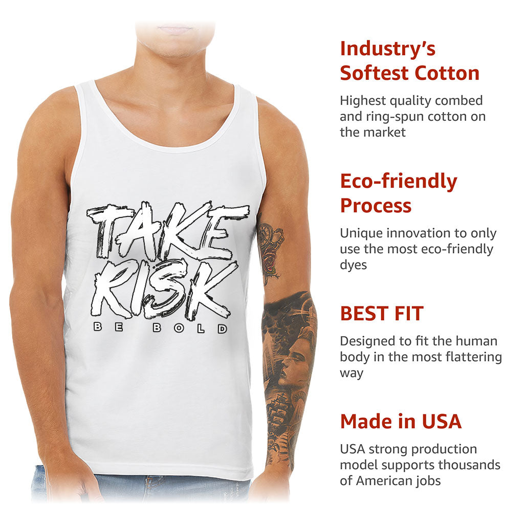 Take Risk Tank - Funny Workout Tank - Themed Jersey Tank