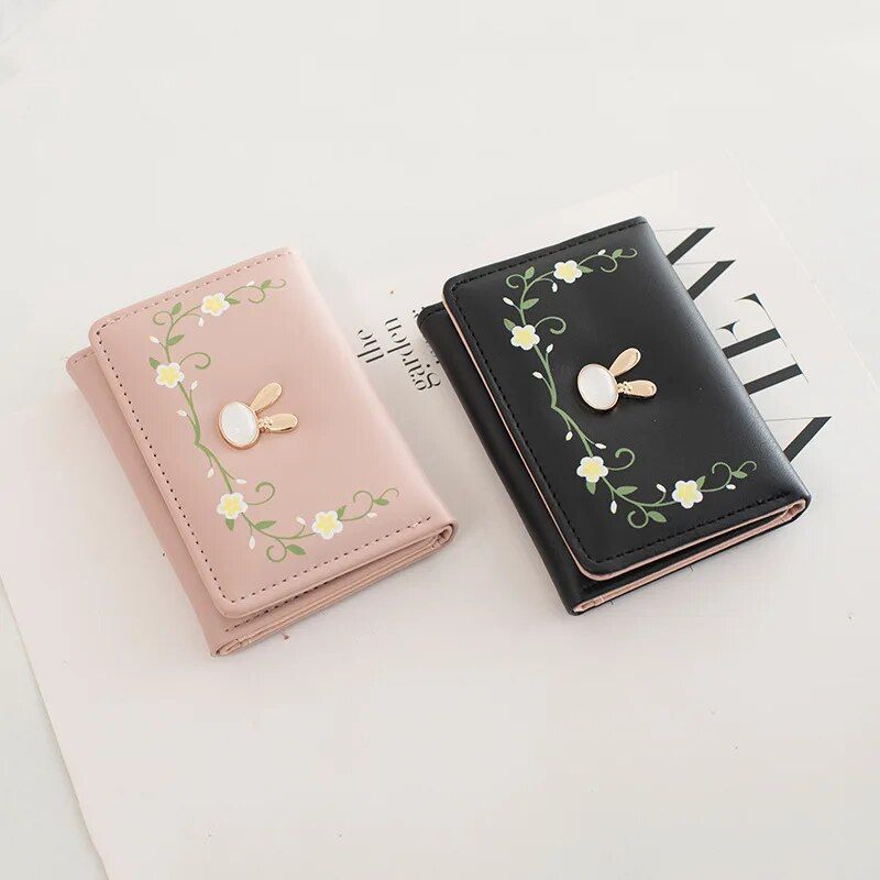 Charming Rabbit Three-Fold Multi-Card Wallet