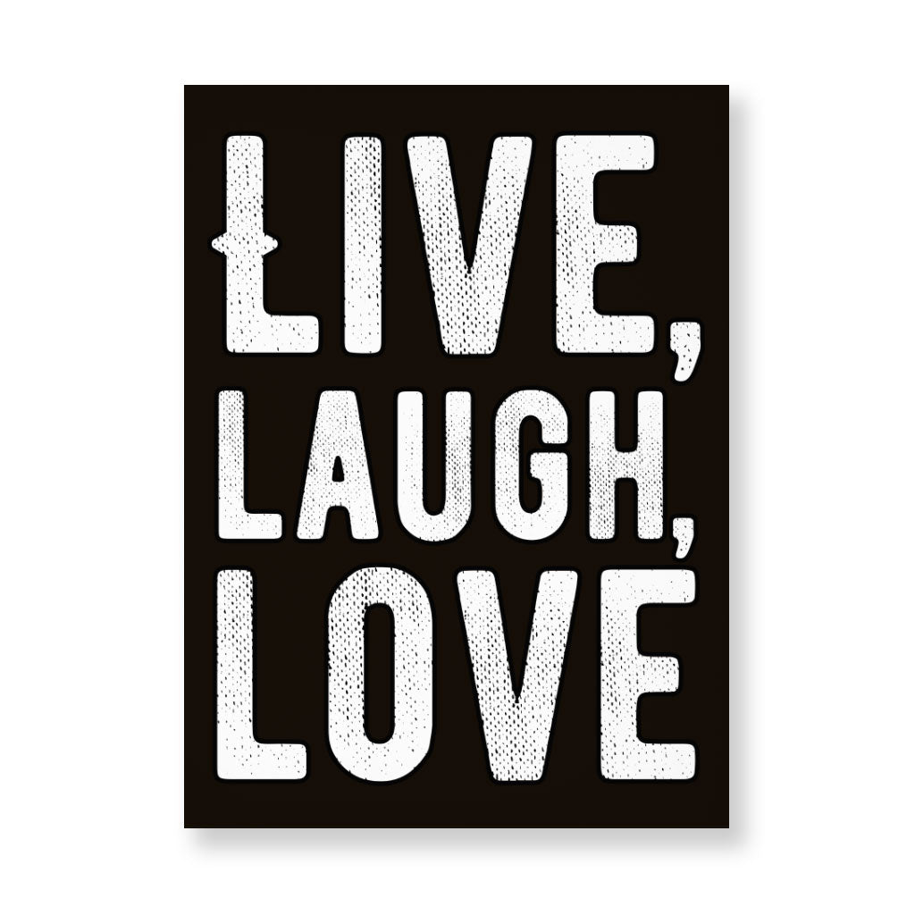 Live Laugh Love Wall Picture - Trendy Stretched Canvas - Cool Wall Art