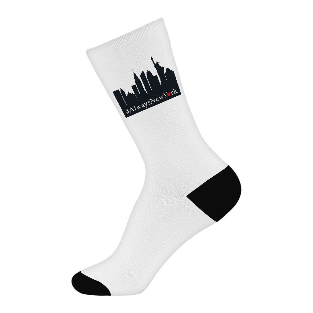 City Design Socks - Cool Novelty Socks - Cityscape Crew Socks