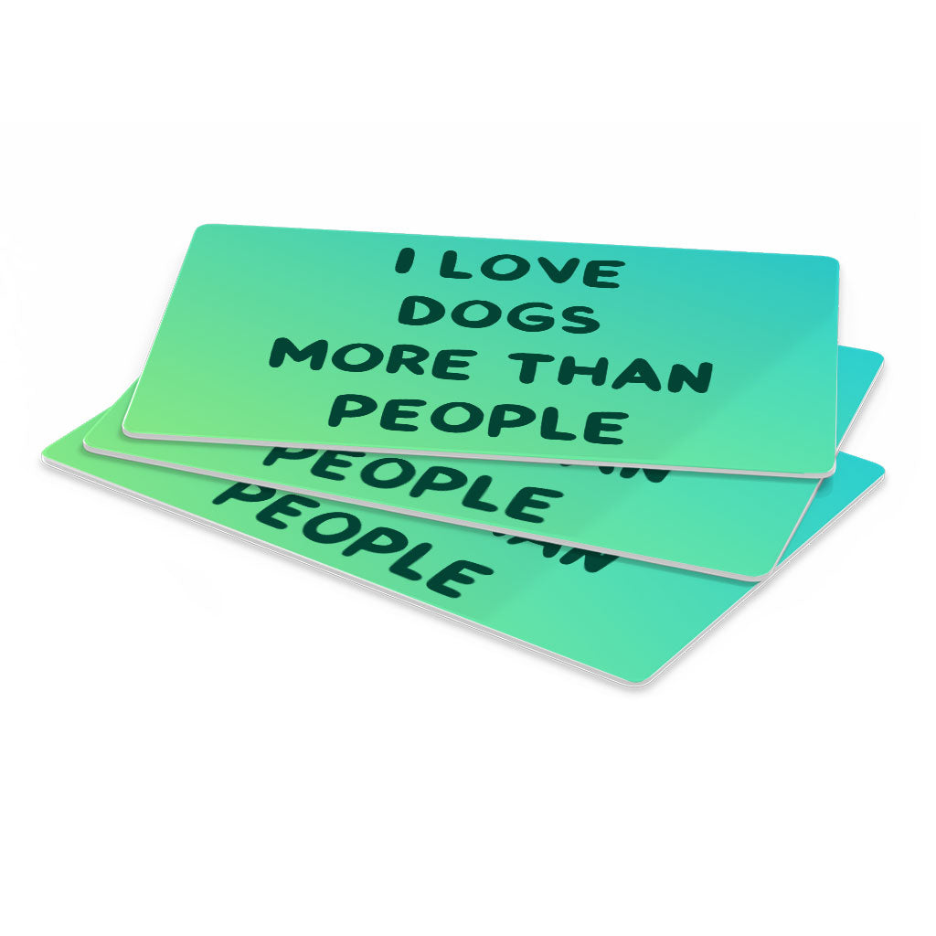 I Love Dogs Pet Food Mat - Printed Anti-Slip Pet Bowl Mat - Quotes Pet Feeding Mat