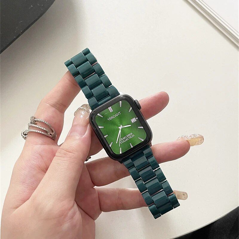 Chic Candy-Colored Resin Strap for 38mm-45mm Smartwatches