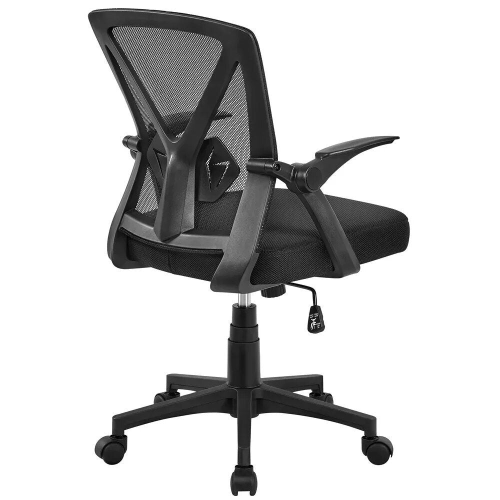 Ergonomic Mesh Office Chair with Flip-up Armrests - Ideal for Home and Office Use