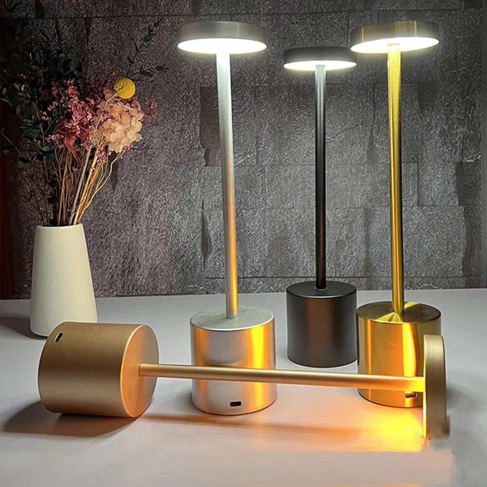 Elegant Cordless USB Rechargeable Table Lamp - Touch Control, Portable & Dimmable