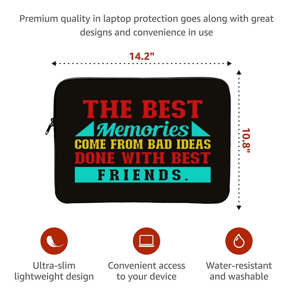 Best Friend Quotes MacBook Air 14" Sleeve - Funny Design Laptop Sleeve - Graphic MacBook Sleeve