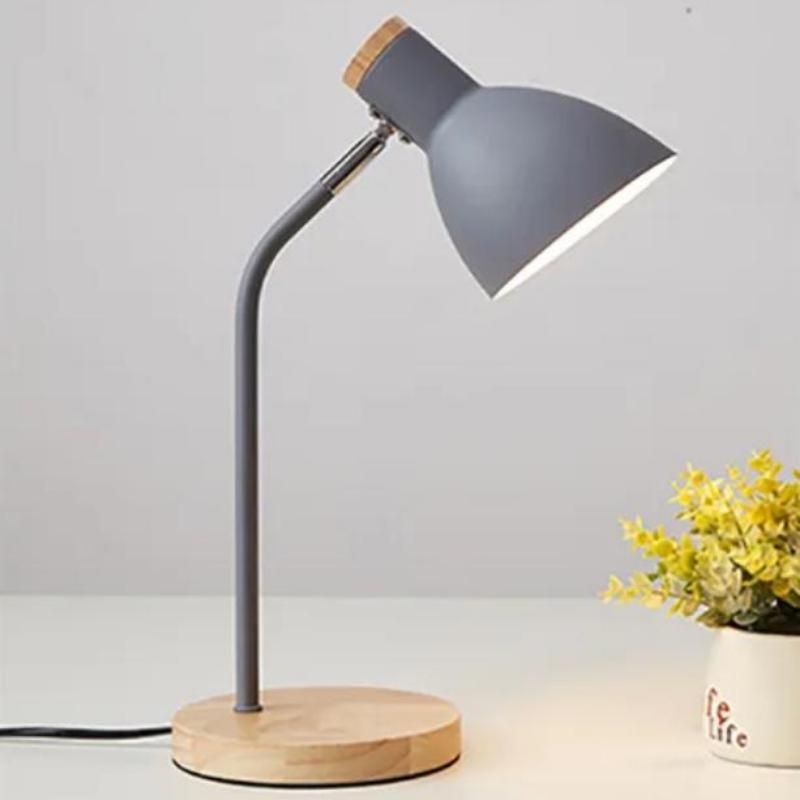 Modern Nordic-Style Wooden Desk Lamp with LED Flex Lighting for Home & Office