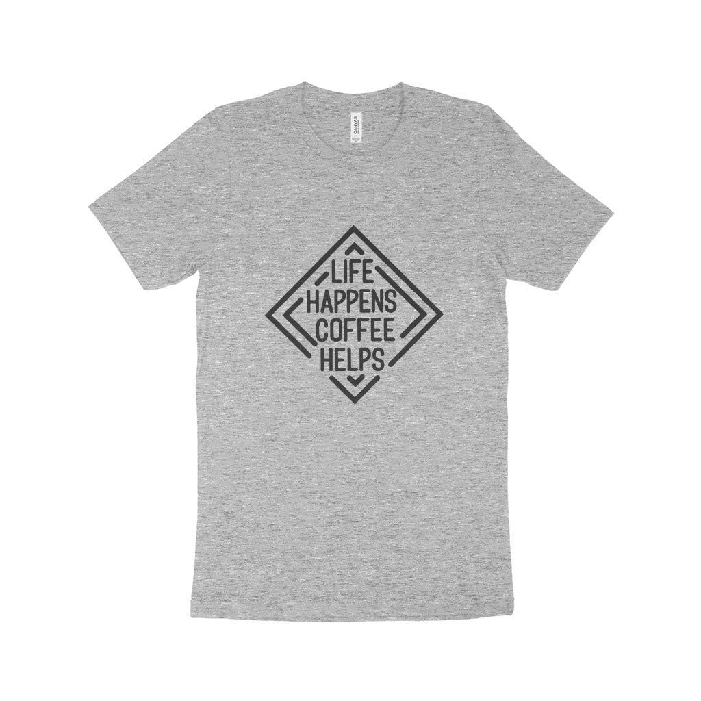 Life Happens Coffee Helps Unisex Jersey T-Shirt Made in USA