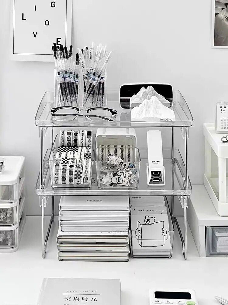 Clear Foldable Desk Organizer