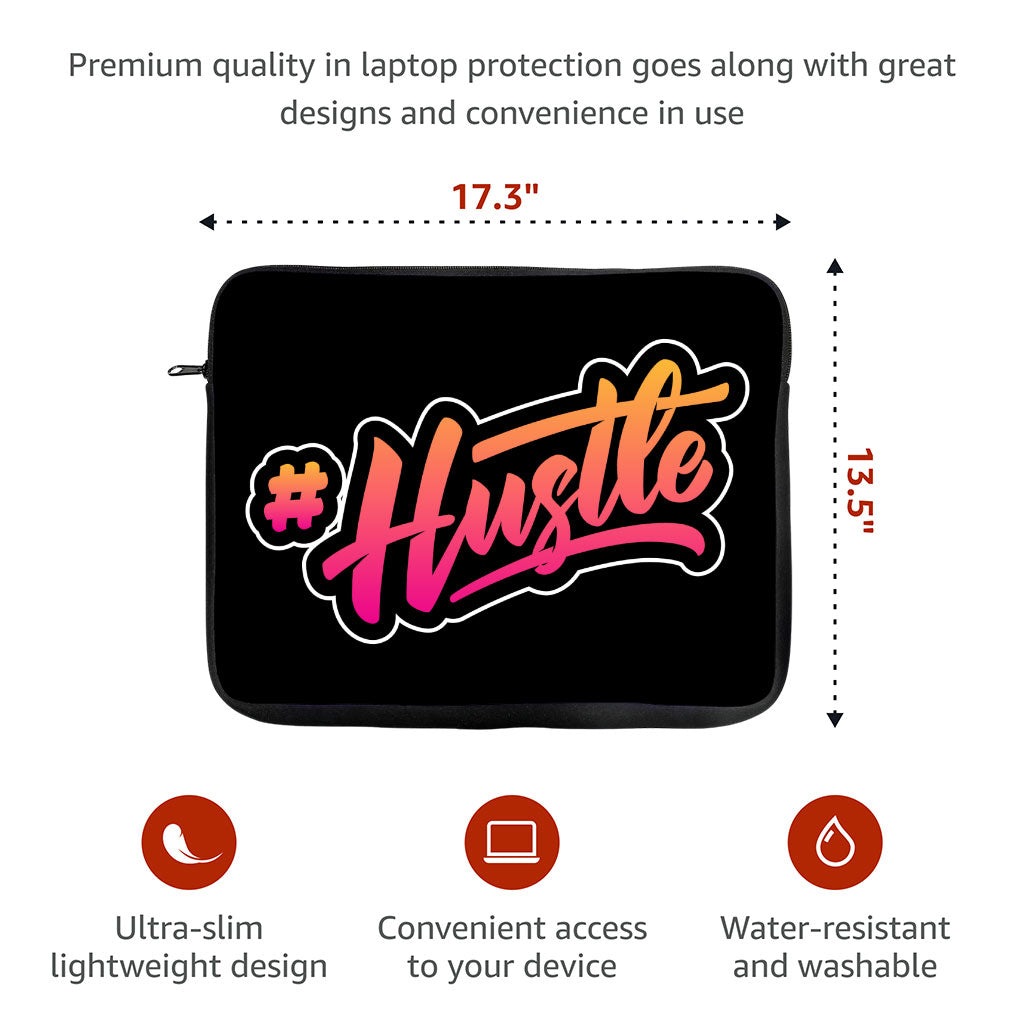 Hustle MacBook Pro 16" Two-Sided Sleeve - Hashtag Laptop Sleeve - Cool Printed MacBook Sleeve