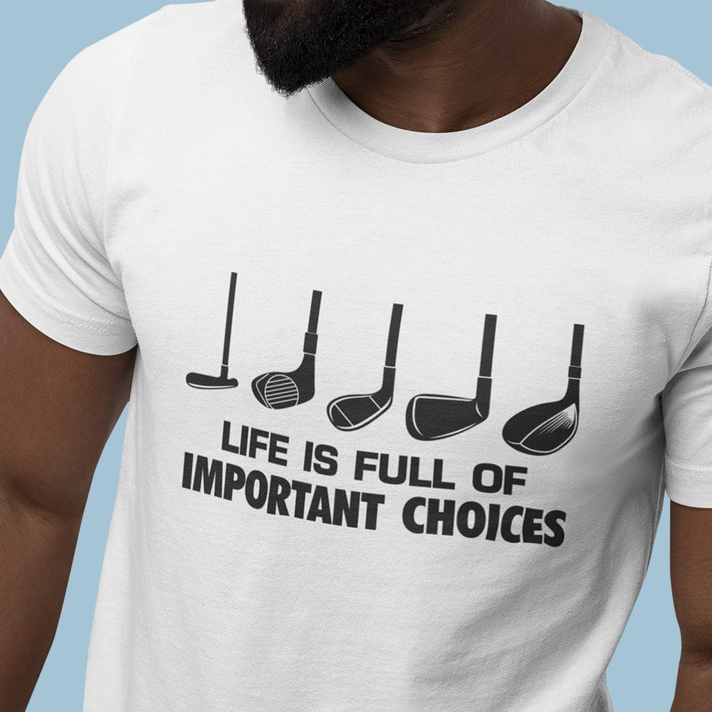 Important Choices Golf Unisex Jersey T-Shirt Made in USA