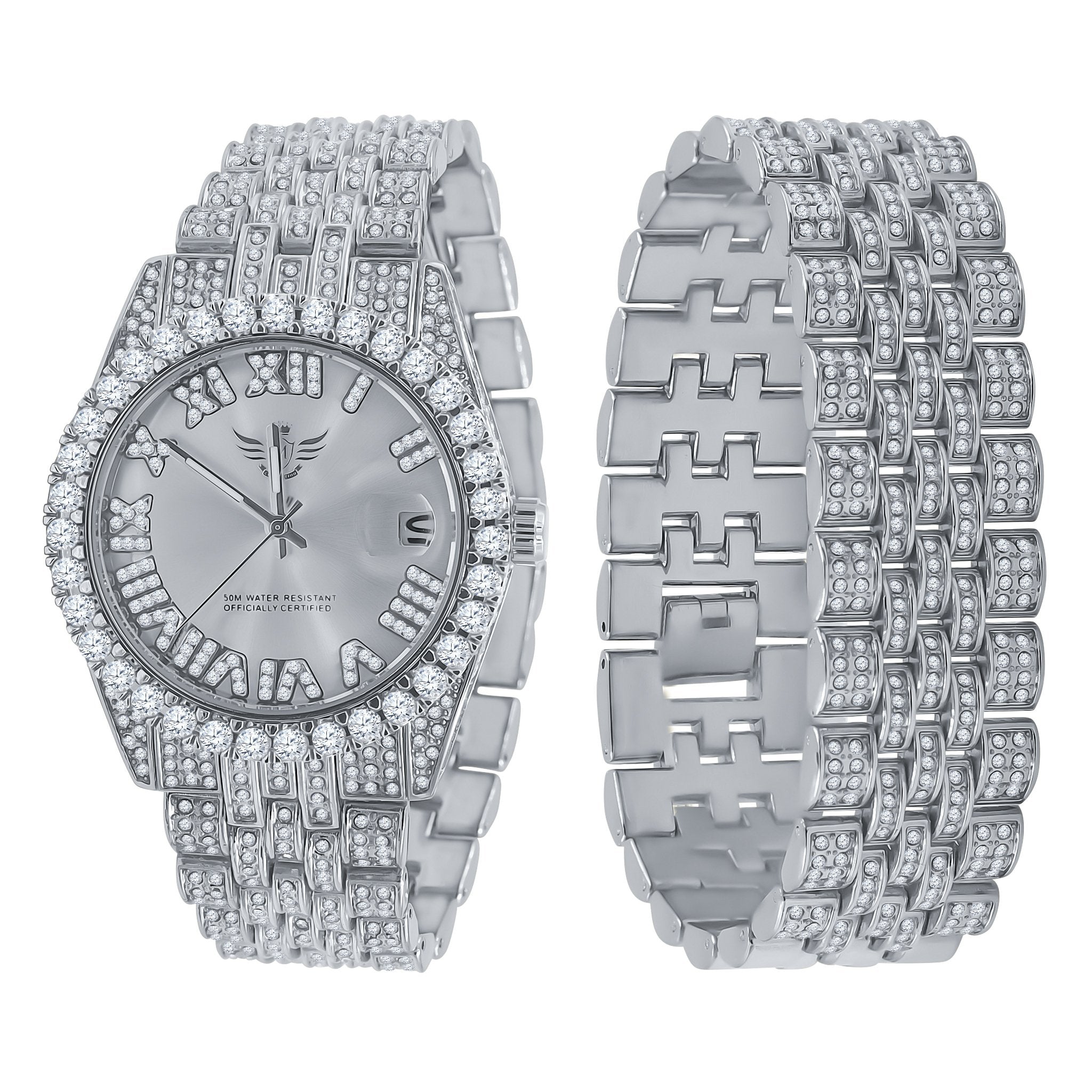 Water Resistant Watch with CZ Stones, 530641