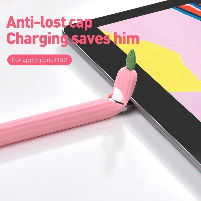 Silicone Protective Cover for Apple Pencil 1 with Anti-Lost Strap