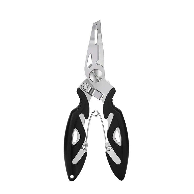 Multifunctional Stainless Steel Fishing Pliers - Braid Line Cutter, Hook Remover & Scissors