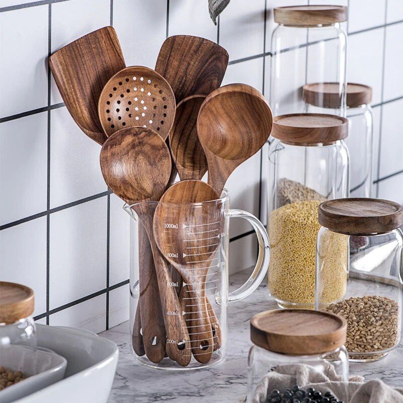 Eco-Friendly Acacia Wood Kitchen Utensils Set