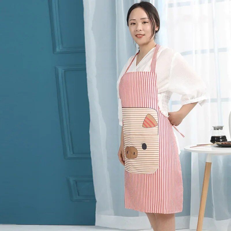 Cheerful Cartoon Waterproof Kitchen Apron