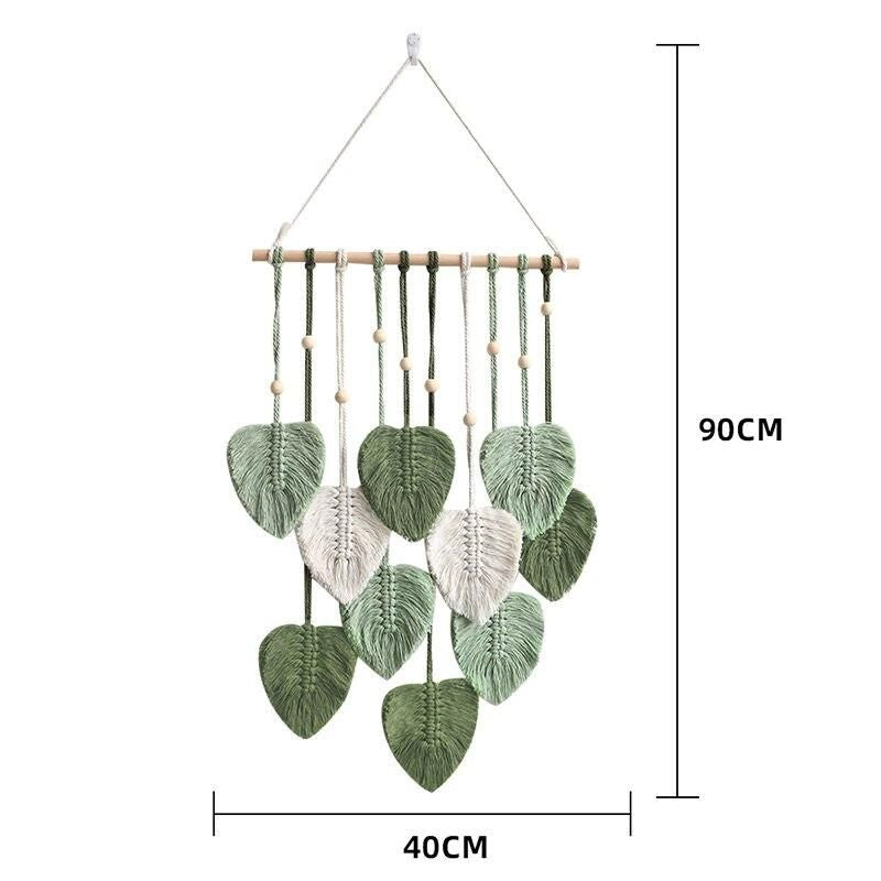 Handcrafted Bohemian Leaf Macrame Wall Hanging