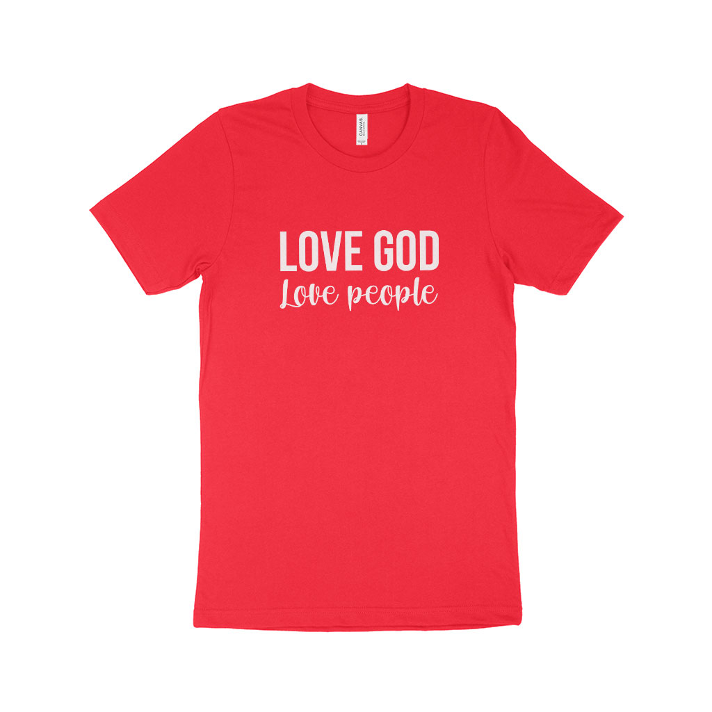 Love God Love People Unisex Jersey T-Shirt Made in USA