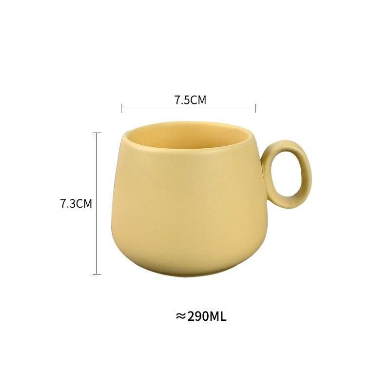 Colorful Porcelain Large Coffee Mugs - 290ML, Perfect for Hot Beverages