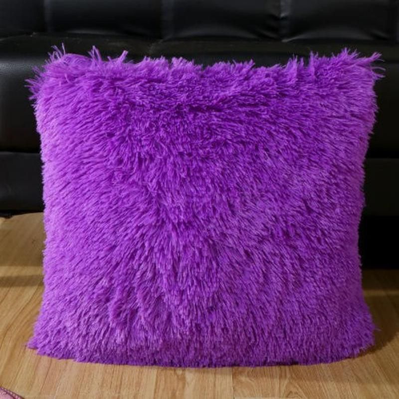 Luxurious Plush Fur Cushion Cover