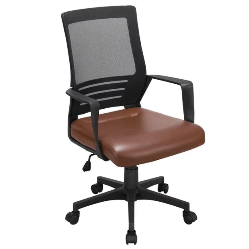 Adjustable Midback Mesh Office Chair with Lumbar Support and Swivel Base