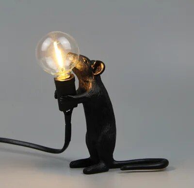 Charming Mouse-Shaped Night Lamp - Modern Tabletop Decorative Light for Home & Bedroom