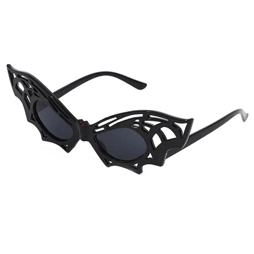 Unique Bat Shape Retro Halloween Sunglasses - Unisex Novelty Eyewear for Parties