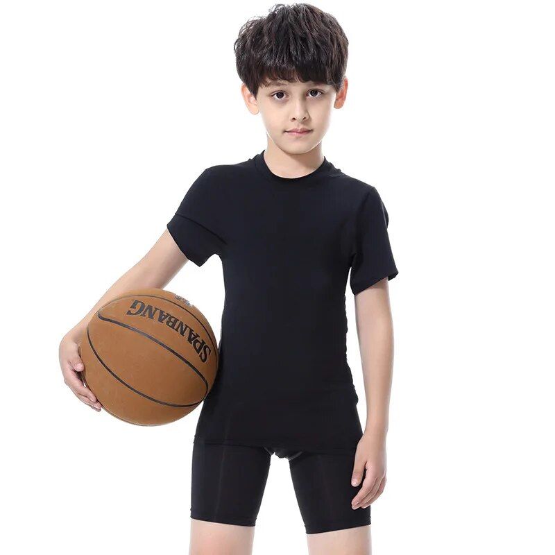 Quick-Dry Compression Sport T-Shirt for Kids - Unisex, Breathable, & Customizable